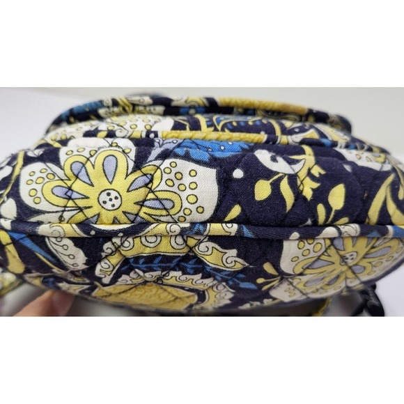 Vera Bradley Hipster Ellie Blue Yellow Elephant Pattern Crossbody Bag Purse - Picture 7 of 15